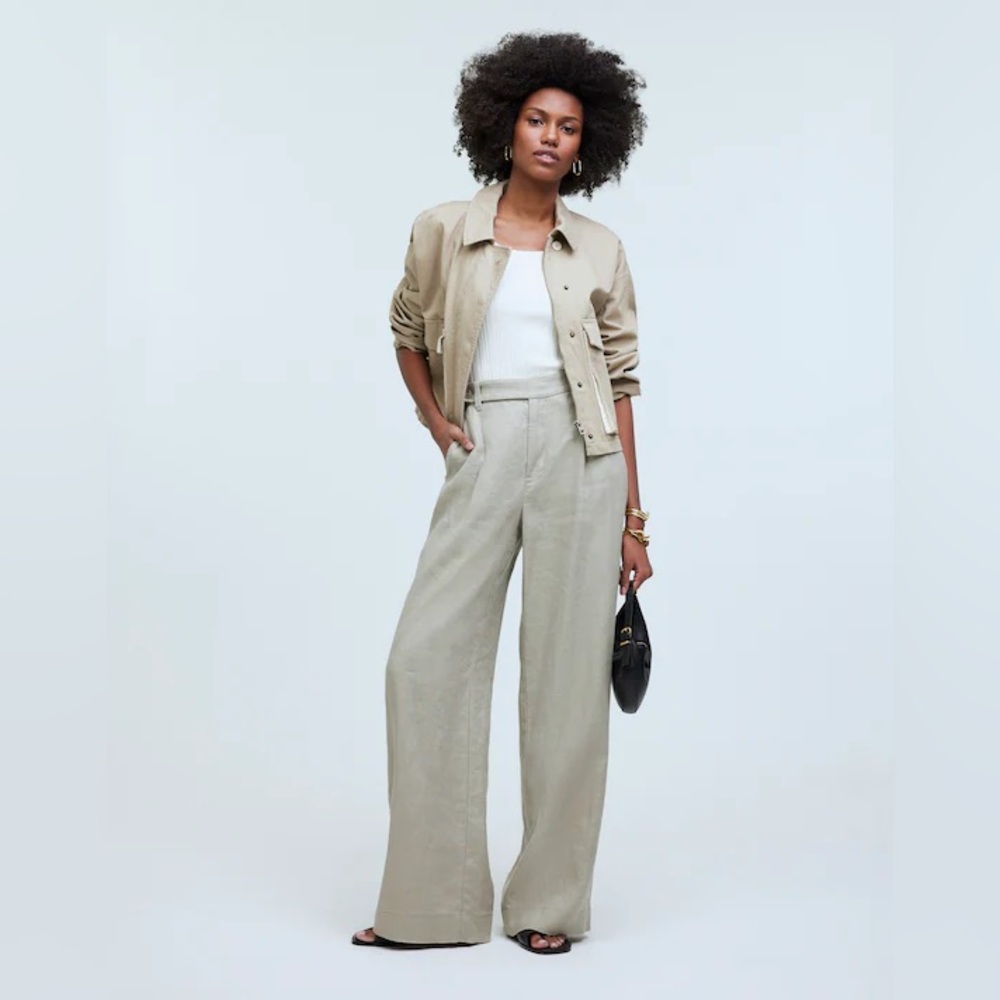 Madewell Harlow Wide-Leg Linen Pants